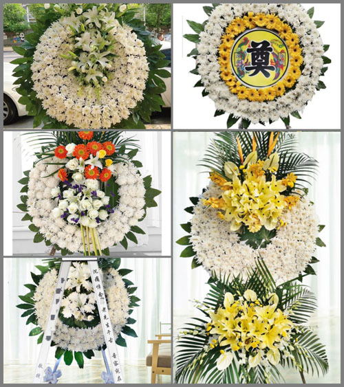山西阳泉郊区平坦镇北垴村花圈速递
